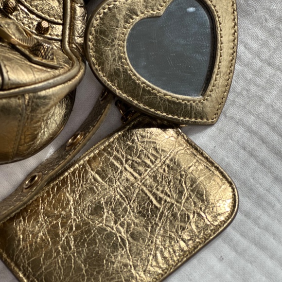 BALENCIAGA Cagole XS Studded Metallic Shoulder Bag - Picture 3 of 9